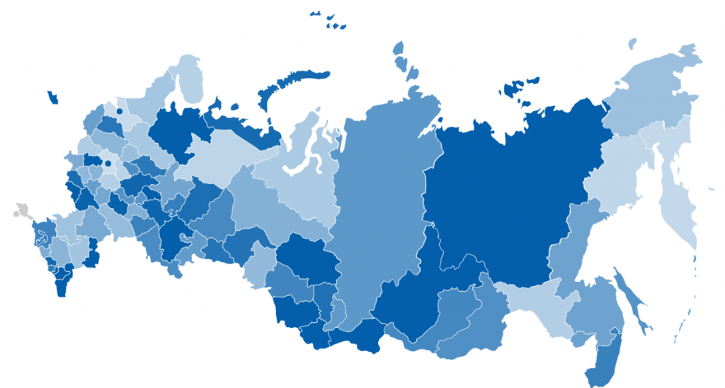 Газификация регионов россии карта